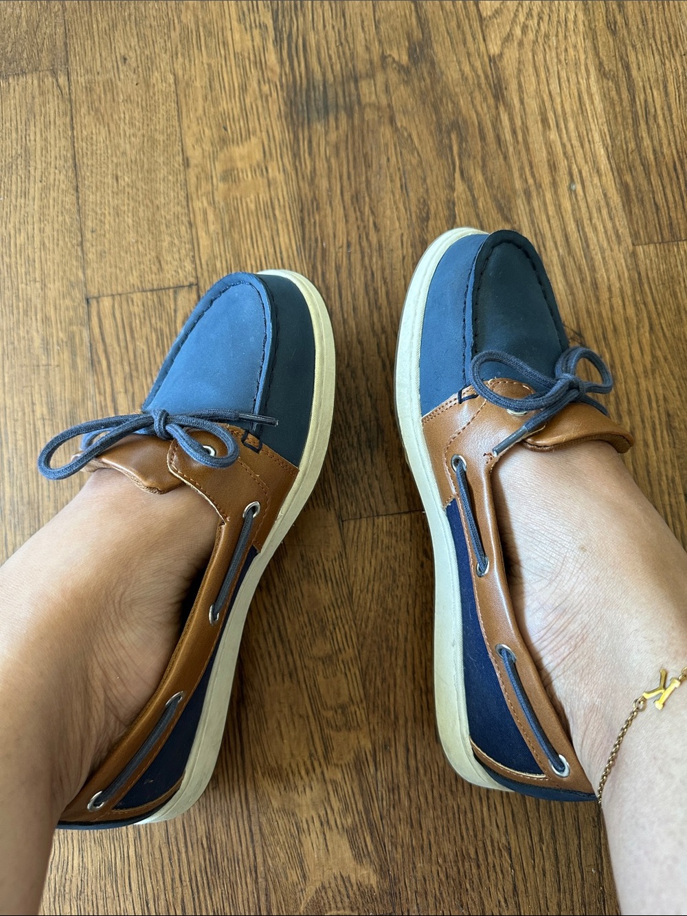 Navy and Tan Shoes - Picture 5 of 5